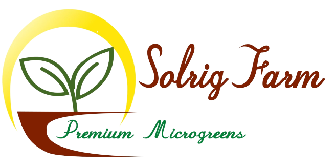 Logo design for a farm-themed business featuring a stylized market cart with a canopy, accompanied by bold, purple text reading "FARMLOGO."